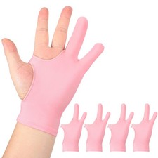 4 PACK Artist Drawing Glove l Size Two Finger Graphics Painting Glove Pink picture
