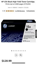 HP 15X 7115X High Yield New OfficeMax OM98887 Toner Cartridge Replaces - NOS picture