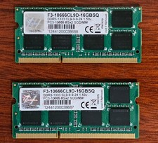 G.SKILL 16GB (2x8GB) DDR3-1333 PC3-10666 Laptop RAM SODIMM F3-10666CL9D-16GBSQ picture