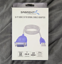 Sabrent 6ft USB 2.0 Type-A to RS-232 DB9 Male Serial Adapter Bus-Powered picture