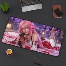 Yae Miko Mouse Pad, Genshin Impact XXL Gaming Desk Mat, Anime Pad picture