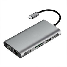 100W 10 in 1 USB Hub Charging Dock Type C HDMI VGA RJ45 PD Multi Port Adapter picture