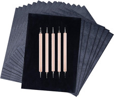 200 Sheets Carbon Paper Graphite Paper Black Carbon Transfer (8.5 x 11.5 inch) w picture