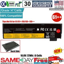 61++ 72W Battery For Lenovo ThinkPad P51S T470 T480 T570 01AV427 01AV428 01AV492 picture