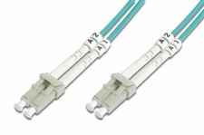 2.5M OM3 50/125 LC-LC DLX 2.8mm FIBRE OPTIC CABLE - AQUA picture