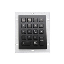 Black Stainless Steel USB kiosk Keyboard With 18 Keys Metal Numeric Keypad picture
