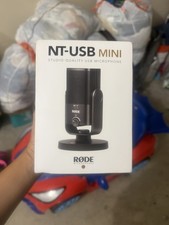 Rode NT-USB Mini USB-C Desktop Mic Black w/ Headphone Out, Pop Filter, Stand picture