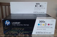 HP 305X Black High Yield, 305A Cyan/Magenta/Yellow Standard Yield Toner Set picture