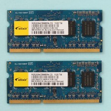 4GB (2x 2GB) DDR3 PC3-10600 1333Mhz Elixir 204 Pin SoDimm RAM Memory Laptop picture