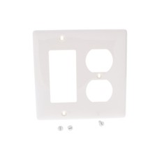 Hubbell NP826OW Office White 2-Gang Duplex Decorator Unbreakable Wallplate Cover picture