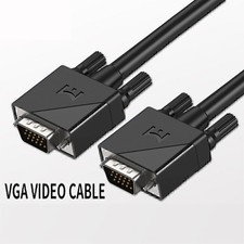 VGA (3+6) 15 Pin Male to Male Plug Computer Monitor Cable Wire Cord 1.5m - 3m picture