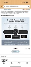 Tongveo 4K USB-C Conference Webcam, Speaker, Dual Mics, Auto-Focus, Black picture
