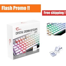 G.SKILL Crystal Crown Keycaps White 104-Key ANSI Set for Mechanical Keyboards picture