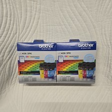 New Genuine Brother LC406 3PK Color Ink Tank C/Y/M Exp 4/2028 / BRAND NEW  picture