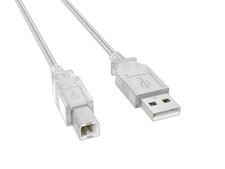 15ft USB 2.0 A to B Printer Cable Double Shielded 480Mbps Certified Clear picture