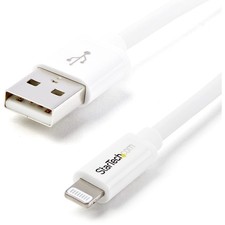 StarTech.com 2m (6ft) Long White Apple 8-pin Lightning Connector to USB Cable fo picture