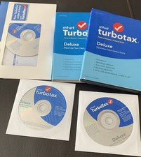 Old Turbo Tax Deluxe CD Disks Set of 8 .. 2013 to 2020 picture