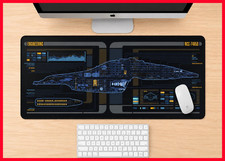LCARS Desk Mat Sci-Fi Control Console Display Mouse Pad, Space Planet Map NP286C picture
