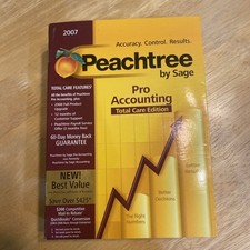 2007 Peachtree Sage Complete Pro Accounting Total Care Edition Software Sealed picture
