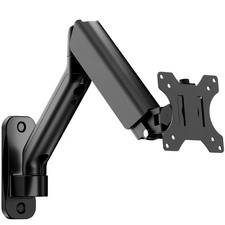monTEK Single Monitor Wall Mount Full Motion Spring Arm for 17-32