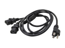 6ft Y-Splitter Power Cord - NEMA 5-15P to Dual C13 - Server + Workstation picture
