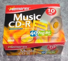 Memorex Music CD-R 10 pack 40x 700MB 80 minutes – NEW SEALED picture