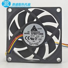 Delta AFB0712MB 7015 DC12V 0.24A 7CM 4-Wire Mute Ball Cooling Fan picture