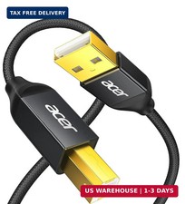 Acer Printer Cable 10ft, USB A to USB B Cable,High Speed Nylon Printer Cord picture