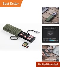 CreateMate Green High-Speed Memory Card Reader & Holder for SD/TF/Nano Cards picture