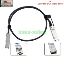 1M QSFP SFF-8436 to SFF-8088 External Mini SAS Cable 12Gbps Server RAID Card picture