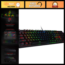 RGB Mechanical Gaming Keyboard, Wired 104-Key, Backlit, Anti-Ghosting, Gaming Ac picture