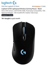 Logitech G703 Lightspeed Wireless Gaming Mouse - Black picture