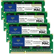 Timetec 32GB KIT(4x8GB) Compatible for Apple DDR3L 1600MHz PC3L-12800 CL11 fo... picture