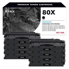 8PK CF280X High Yield Black Toner Cartridge Fits For HP LaserJet Pro 400 M401dn picture