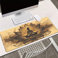 1pc HD Printed Lotus Meditation Pad for Desk, Versatile XXL Mousepad, Gaming M picture