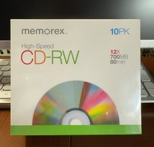 Memorex High Speed CD-RW 10pk with Jewel Cases 700 MB 80 Min- NEW/SEALED picture