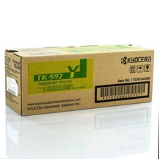 Original Kyocera TK-592Y Yellow Toner. New Sealed Toner, We Ship Fast picture