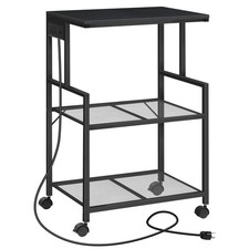 Mobile Printer Stand, 3-Tier Industrial Printer Cart with Power Outlets and 2... picture