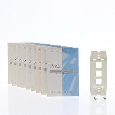 Leviton AC643-NTL Quickport Natural Acenti 3-Port Wallplate Inserts 10-Pack picture