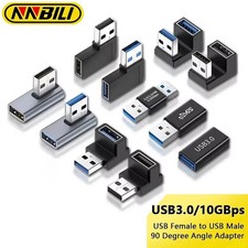 90 Degree Left Right Angled USB 3.0 A Male To Female Adapter Connector For PC * picture