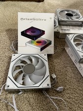 Jungle Leopard Prism 4 Ultra 120mm ARGB PWM White Fan, 4 Pack, 2 Intake/2exhaust picture
