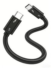 2 Pack Short Usbc Cable for Short Thunderbolt 5 Cable 1FT (0.3M), 240W Charging picture