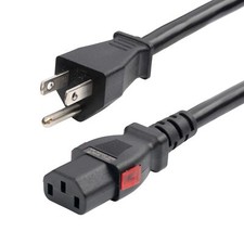 StarTech 27LC-4B00-POWER-CORD 12Ft AC Heavy Duty Power Cord Locking C13 Black picture
