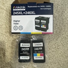 Ankink 245XL Black + 246 XL Tri-color Ink Replacement Cartridges. Expiry 08-2026 picture