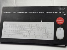 Macally 104 Key full-size USB keyboard& Optical Mouse Combo For Mac &PC picture