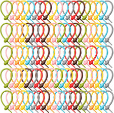 100 Pack Reusable Silicone Cable Ties, Multicolor picture