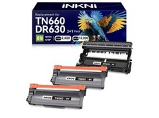 InkNI TN660 DR630 3-Pack Compatible Toner 2 + Drum 1 for Brother Black picture