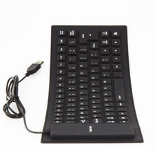 Silicone keyboard USB 2.0 Silicone Roll Up Foldable Computer Keyboard for PC picture