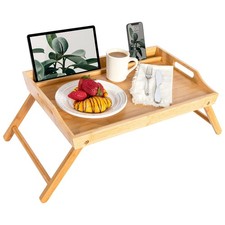 ROSSIE HOME Extra Large Bamboo Bed Tray, Lap Tray, Lap Desk with Phone Holder... picture