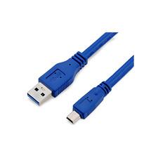 3.3ft USB 3.0 USB A to Mini B 10 Pin Cable - Blue picture